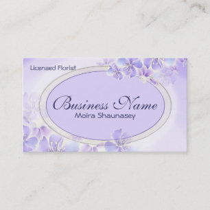 Purple Floral Pastel Business Card