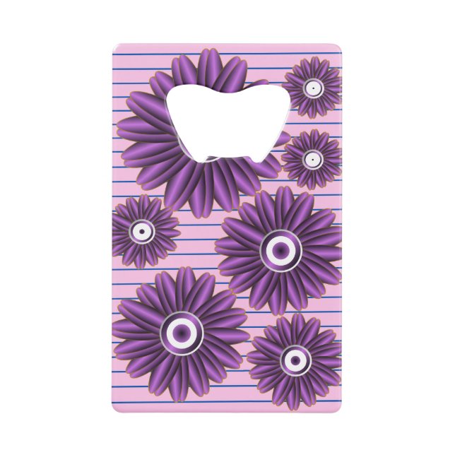 Purple Floral Pattern Modern Abstract Flower Desig (Front)