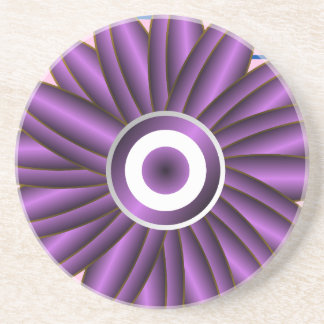 Purple Floral Pattern Modern Abstract Flower Desig Coaster