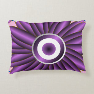 Purple Floral Pattern Modern Abstract Flower Desig Decorative Cushion
