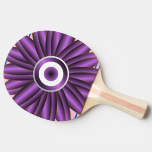 Purple Floral Pattern Modern Abstract Flower Desig Ping Pong Paddle