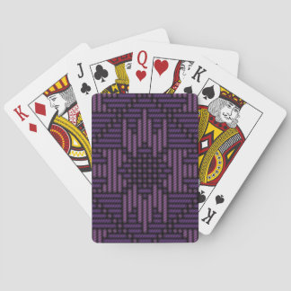 Purple Floral Pattern Playing Cards