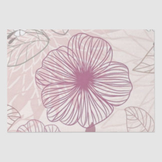 purple floral pattern tissue paper