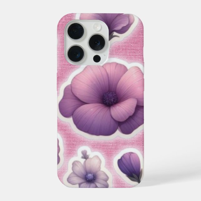 Purple Floral Phone Case (Back)