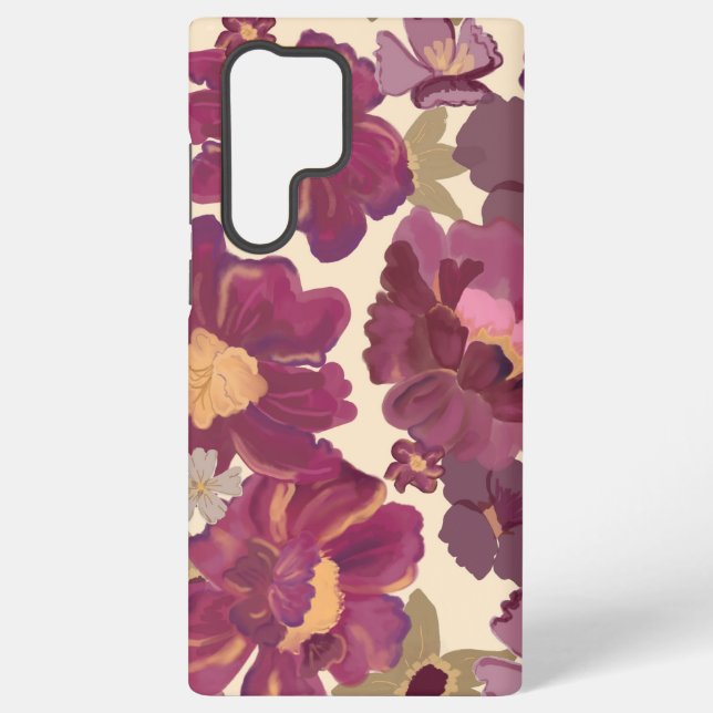 Purple Floral Phone Case (Back)