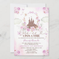 Purple Floral Princess Royal Castle 1st Birthday