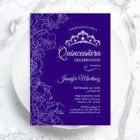 Purple Floral Quinceanera Party