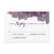 Purple Floral RSVP Card