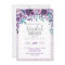 Purple Floral & Silver Bridal Shower Invitation