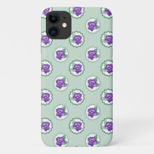 Purple Floral Simple Pattern Calico Modern Case-Mate iPhone Case