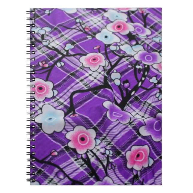 Purple Floral Spiral Notebook (Front)