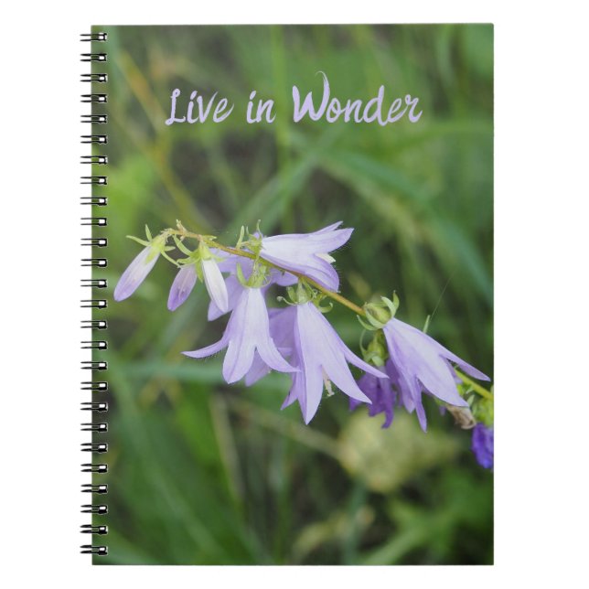 Purple Floral Spiral Photo Notebook (Front)