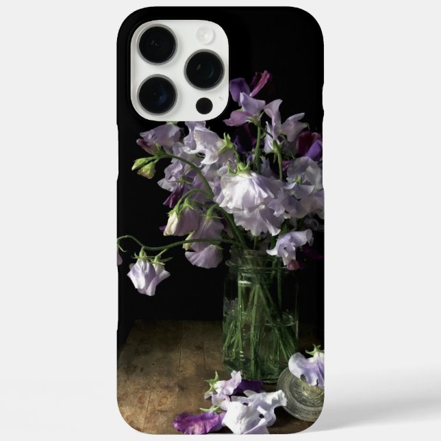Purple Floral Still Life iPhone Case (Back)