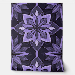 Purple Floral Stylish Gothic Wallpaper