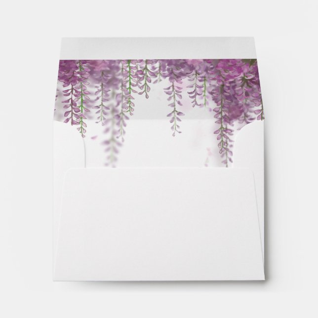 Purple Floral Thank You Card Envelopes (Back (Bottom))