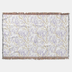 Purple Floral Throw Blanket