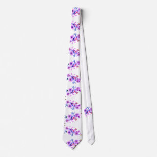 Purple Floral Tie
