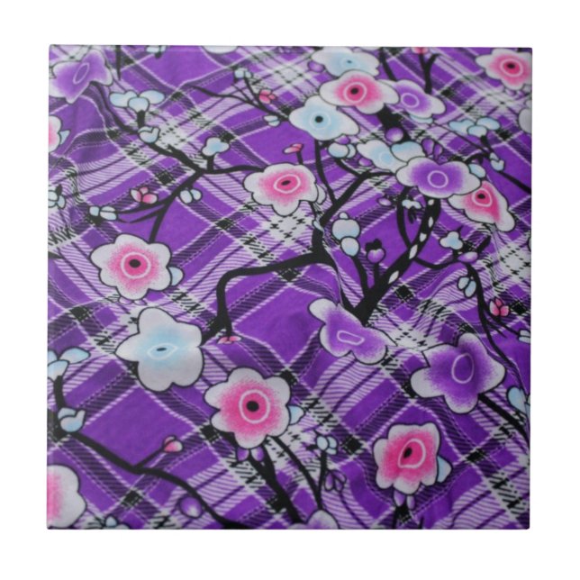 Purple Floral Tile (Front)
