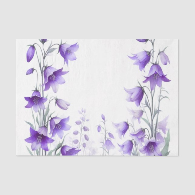 Purple Floral tissue paper (Front)