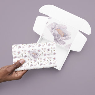 Purple Floral Tissue Paper