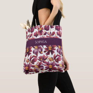 Purple Floral- Tote Bag