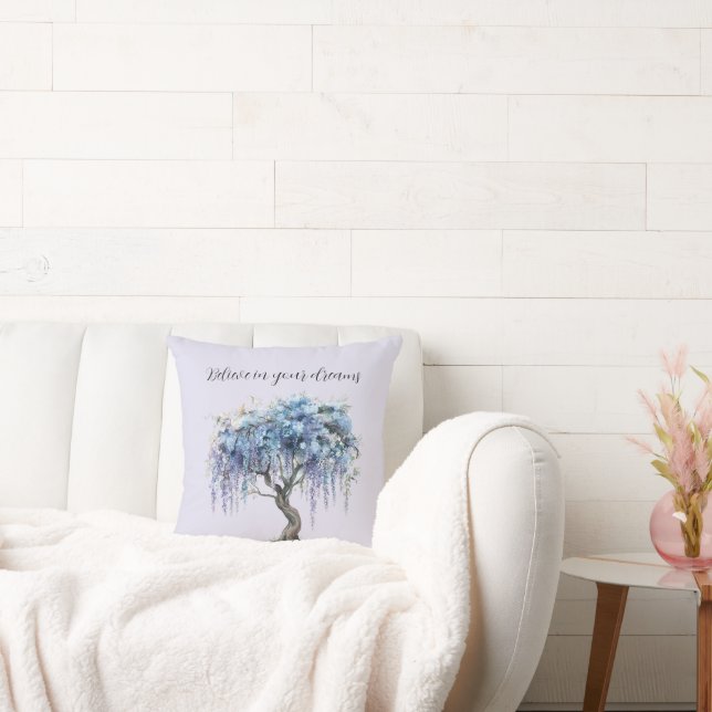 Purple Floral Tree Cushion (Couch)