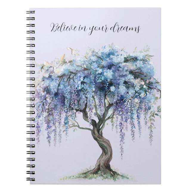 Purple Floral Tree Notebook (Front)