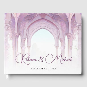 Purple Floral Vintage Fairytale Wedding Guest Book