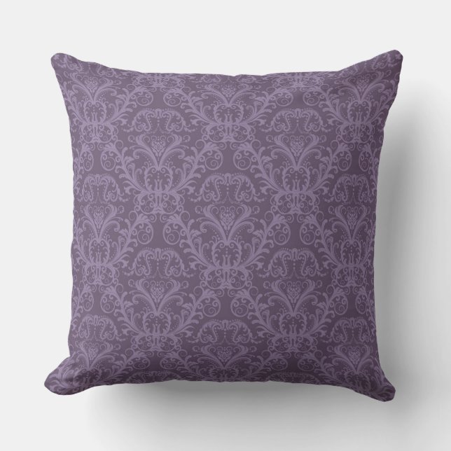 Purple floral wallpaper 2 cushion (Front)