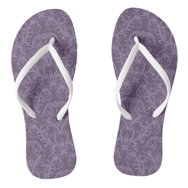 Purple floral wallpaper 2 jandals (Footbed)