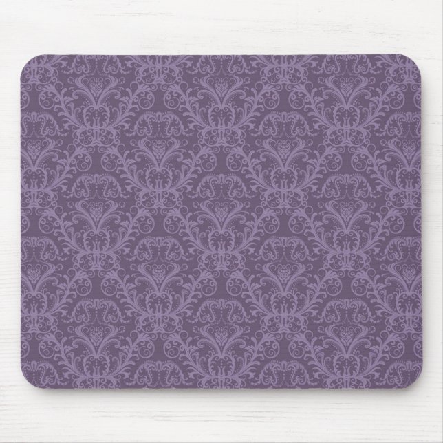 Purple floral wallpaper 2 mouse pad (Front)