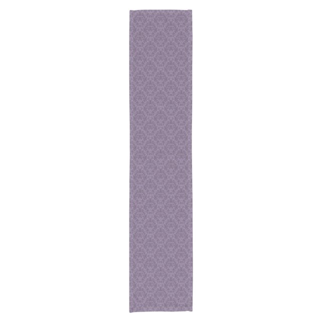 Purple floral wallpaper 2 short table runner (Front)