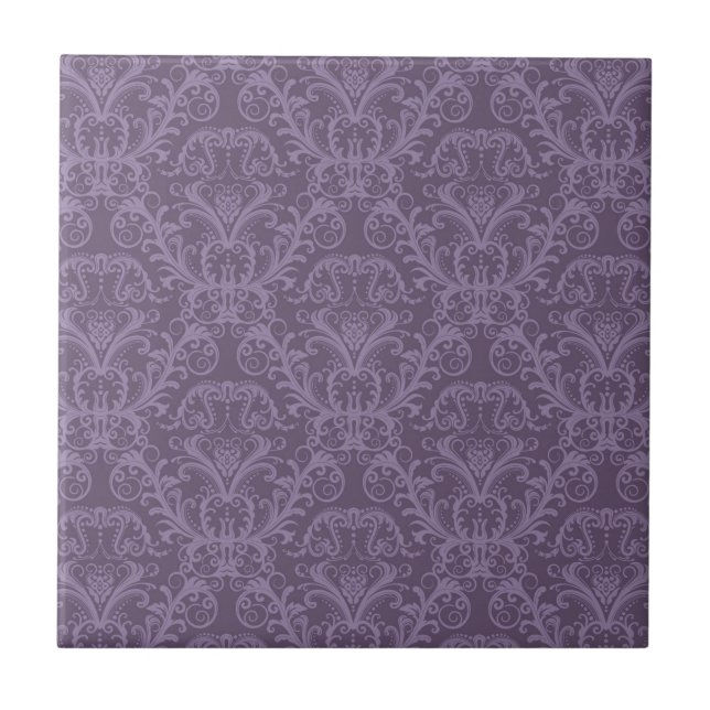 Purple floral wallpaper 2 tile (Front)