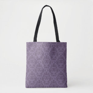 Purple floral wallpaper 2 tote bag