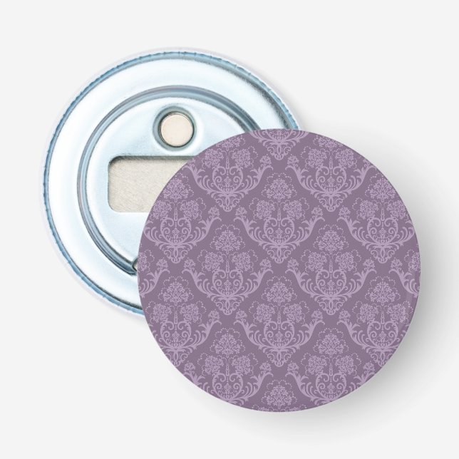 Purple floral wallpaper bottle opener (Front)