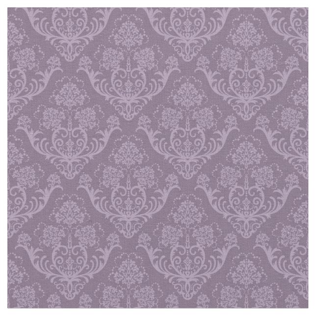Purple floral wallpaper fabric (Close Up)