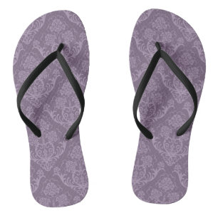 Purple floral wallpaper jandals