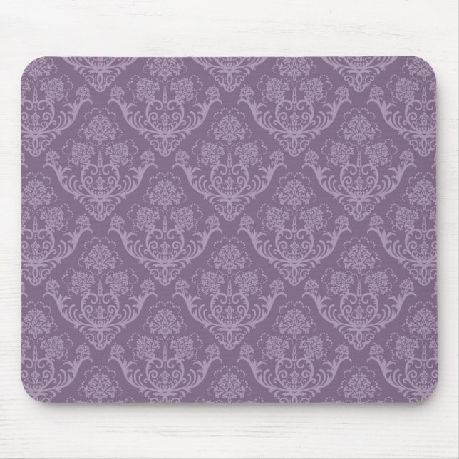 Purple floral wallpaper mouse pad (Front)