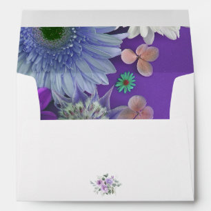 Purple Floral Watercolor Custom Logo Envelope