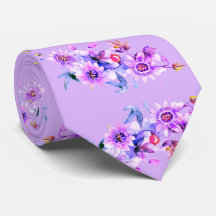 Purple Floral Watercolor Groom Wedding