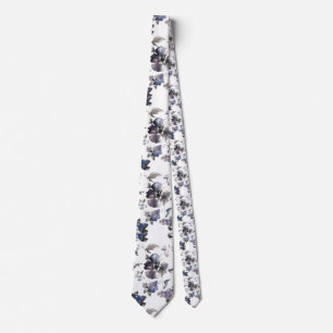 Purple Floral Watercolor Men's Tie
