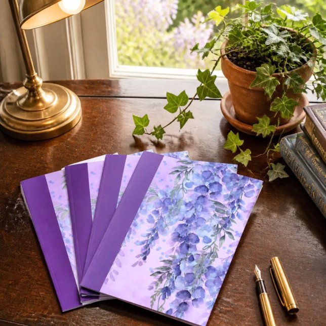 Purple Floral Watercolor Note Card (Creator Uploaded)