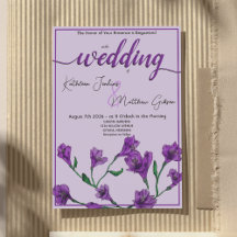 Purple Floral Watercolor Wedding
