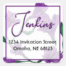 Purple Floral Watercolor Wedding