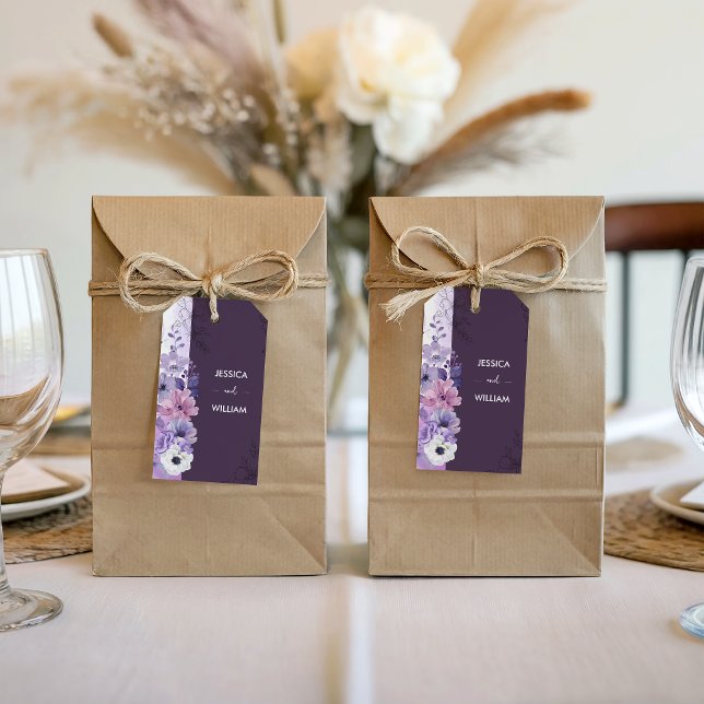 Purple Floral Wedding Gift Tag (Creator Uploaded)