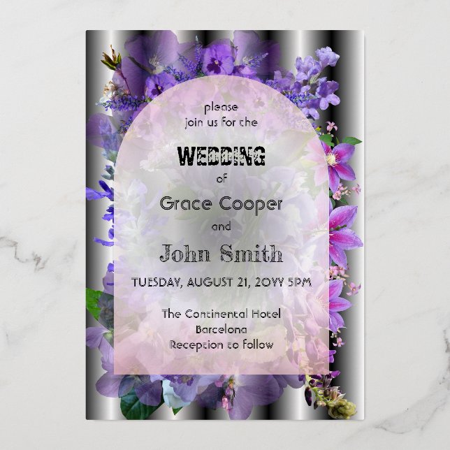 purple floral with illusionary background (Front)