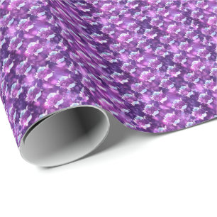 Purple Floral Wrapping Paper