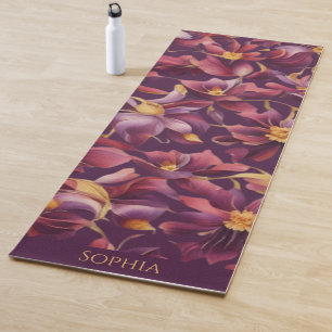 Purple Floral- Yoga Mat