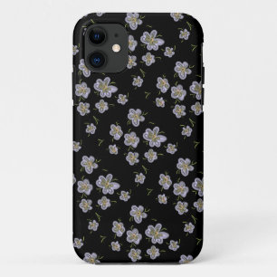 Purple Florals Computer Drawn Art Case-Mate iPhone Case