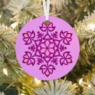 Purple Flourish Mandala Boho Gift Tag / Ornament